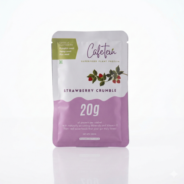 Cafetein Superfood protein | Strawberry Crumble | 20g Protein