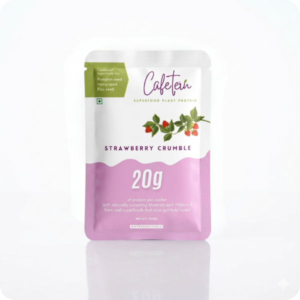 Cafetein Superfood protein | Strawberry Crumble | 20g Protein